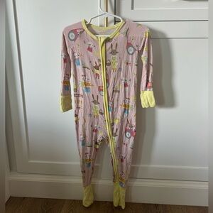 LITTLE SLEEPIES BAMBOO PAJAMAS SIZE 12-18 MO - EASTER BUNNIES PRINT
